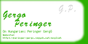 gergo peringer business card